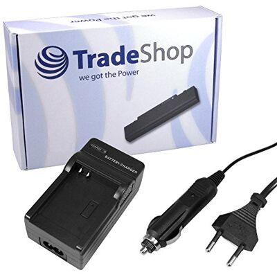 Trade-Shop Chargeur de batterie avec adaptateur de voiture compatible avec Panasonic Lumix DMC-LZ40 DMC-TZ55 DMC-TZ56 DMC-TZ57 DMC-TZ58 DMC-TZ60 DMC-TZ61 DMC-TZ70 DMC-TZ71 Trade-Shop Chargeur de batterie avec adaptateur de voiture compatible avec Panasonic Lumix DMC-LZ40 DMC-TZ55 DMC-TZ56 DMC-TZ57 DMC-TZ58 DMC-TZ60 DMC-TZ61 DMC-TZ70 DMC-TZ71