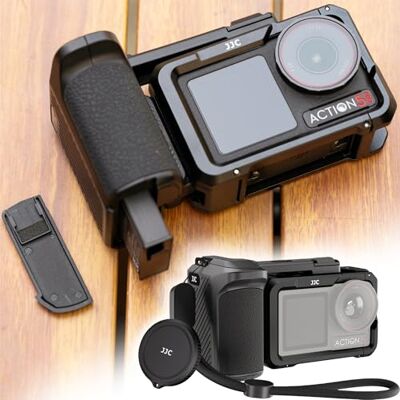 JJC Osmo Action 5 Pro Cage Street Grip Kit avec cadre de protection en métal avec poignée pour DJI Osmo Action 5 Pro/4/3, poignée de cage de caméra d'action avec capuchon d'objectif et dragonne pour JJC Osmo Action 5 Pro Cage Street Grip Kit avec cadre de protection en métal avec poignée pour DJI Osmo Action 5 Pro/4/3, poignée de cage de caméra d'action avec capuchon d'objectif et dragonne pour