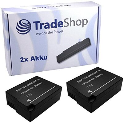 Trade-Shop Lot de 2 batteries Li-ion compatibles avec Panasonic Lumix DMC-GX8A DMC-FZ200K, Lumix DMC-G6KK DMC-FZ2000 DMC-G70M DMC-G81 DMC-G81H DMC-G81M DMC-G80 G80M Trade-Shop Lot de 2 batteries Li-ion compatibles avec Panasonic Lumix DMC-GX8A DMC-FZ200K, Lumix DMC-G6KK DMC-FZ2000 DMC-G70M DMC-G81 DMC-G81H DMC-G81M DMC-G80 G80M