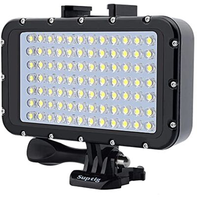 Nucelit Lampe de plongée sous-marine étanche 50 m avec 4 modes d'éclairage et 84 LED, batterie 2600 mAh, lumières vidéo de plongée, accessoires de photographie pour caméras d'action Nucelit Lampe de plongée sous-marine étanche 50 m avec 4 modes d'éclairage et 84 LED, batterie 2600 mAh, lumières vidéo de plongée, accessoires de photographie pour caméras d'action