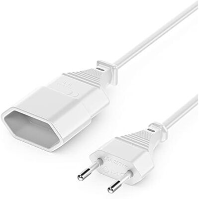 deleyCON 2m Câble Alimentation Rallonge Cordon Extension Fiche Type-C Euro vers Prise Euro Type-C TV PC Ordinateur Moniteur Projecteur Lampe Appareils Ménagers Blanc deleyCON 2m Câble Alimentation Rallonge Cordon Extension Fiche Type-C Euro vers Prise Euro Type-C TV PC Ordinateur Moniteur Projecteur Lampe Appareils Ménagers Blanc