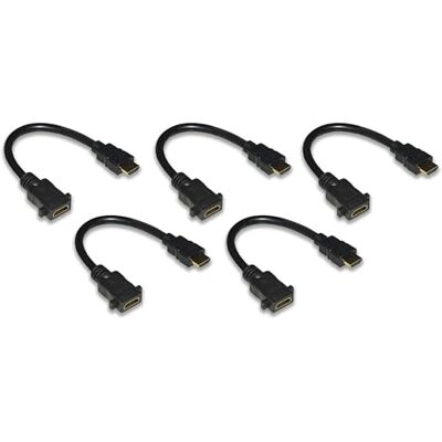LINK LKCHD0605 Lot de 5 câbles HDMI® mâle/femelle de panneau 15 cm Extension vidéo Full HD 1080p pour TV, moniteur, PC et projecteurs LINK LKCHD0605 Lot de 5 câbles HDMI® mâle/femelle de panneau 15 cm Extension vidéo Full HD 1080p pour TV, moniteur, PC et projecteurs