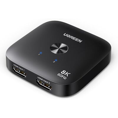 UGREEN Switch HDMI 2.1 8K 60Hz 4K 240Hz 2 Entrées 1 Sortie Commutateur HDMI Haute Résolution Support HDR VRR Dolby Atmos Compatible avec PC PS5 PS4 Switch2 Xbox One Série X TV Box Projecteur Moniteur UGREEN Switch HDMI 2.1 8K 60Hz 4K 240Hz 2 Entrées 1 Sortie Commutateur HDMI Haute Résolution Support HDR VRR Dolby Atmos Compatible avec PC PS5 PS4 Switch2 Xbox One Série X TV Box Projecteur Moniteur