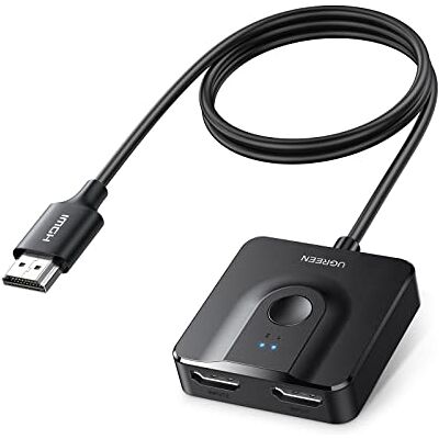 UGREEN Switch HDMI 4K 60Hz 2 Entrées 1 Sortie Bidirectionnel Commutateur 1080P 120Hz HDR 3D Dolby CEC Plug Play avec 1M Câble Compatible avec Switch 2 Mac Mini PC PS5 PS4 Xbox One 360 Projecteur UGREEN Switch HDMI 4K 60Hz 2 Entrées 1 Sortie Bidirectionnel Commutateur 1080P 120Hz HDR 3D Dolby CEC Plug Play avec 1M Câble Compatible avec Switch 2 Mac Mini PC PS5 PS4 Xbox One 360 Projecteur