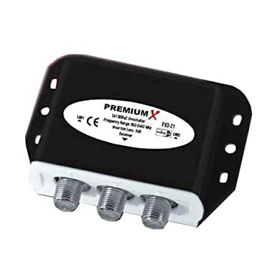 Premium X PremiumX PXD-21 DiSEqC Commutateur 2/1 2.0 avec boîtier de protection contre les intempéries Full HD HDTV 3D Premium X PremiumX PXD-21 DiSEqC Commutateur 2/1 2.0 avec boîtier de protection contre les intempéries Full HD HDTV 3D