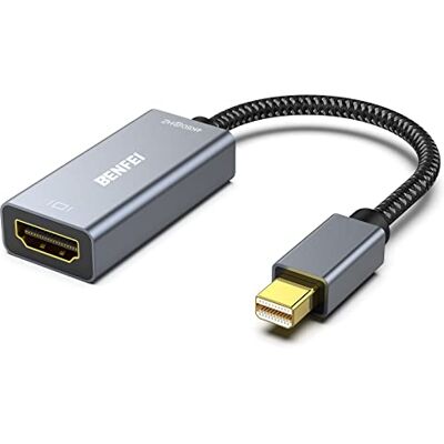 BENFEI Adaptateur Mini DisplayPort (Thunderbolt) vers HDMI 4K @ 60 Hz, compatible avec MacBook Air 2010-2017, MacBook Pro 2010-2015, Mac Mini 2010-2014, Surface Pro 1/2/3/4 [Coque en aluminium et BENFEI Adaptateur Mini DisplayPort (Thunderbolt) vers HDMI 4K @ 60 Hz, compatible avec MacBook Air 2010-2017, MacBook Pro 2010-2015, Mac Mini 2010-2014, Surface Pro 1/2/3/4 [Coque en aluminium et