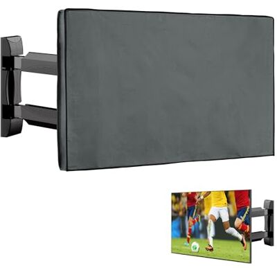 kwmobile Housse écran TV compatible avec 55" TV Housse de protection TV extérieure contre intempéries, poussière et éclaboussures gris kwmobile Housse écran TV compatible avec 55" TV Housse de protection TV extérieure contre intempéries, poussière et éclaboussures gris