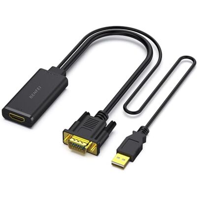 Benfei - VGA vers HDMI - Audio - Adaptateur vidéo Benfei - VGA vers HDMI - Audio - Adaptateur vidéo
