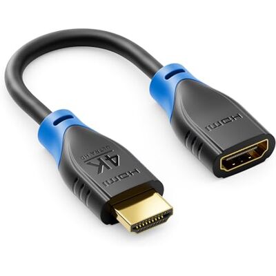 deleyCON 1 Pièce Extension HDMI pour Clé TV Câble Adaptateur HDMI pour Streaming Roku Chromecast 4K 60Hz HDR10+ pour Moniteur TV Projecteur Ordinateur Portable 10 cm Court Noir Bleu deleyCON 1 Pièce Extension HDMI pour Clé TV Câble Adaptateur HDMI pour Streaming Roku Chromecast 4K 60Hz HDR10+ pour Moniteur TV Projecteur Ordinateur Portable 10 cm Court Noir Bleu