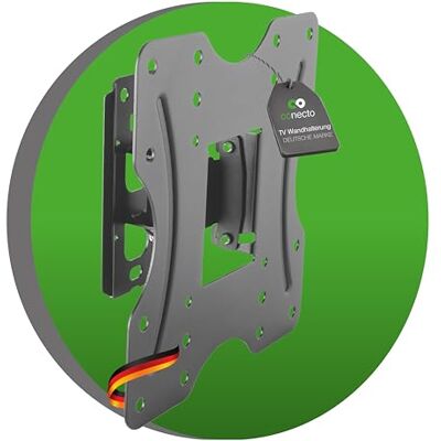 conecto Support mural universel pour TV, inclinable et pivotant, VESA max. 200 x 200 mm, pour écran plat et incurvé de 23 à 42", jusqu'à 30 kg, noir conecto Support mural universel pour TV, inclinable et pivotant, VESA max. 200 x 200 mm, pour écran plat et incurvé de 23 à 42", jusqu'à 30 kg, noir