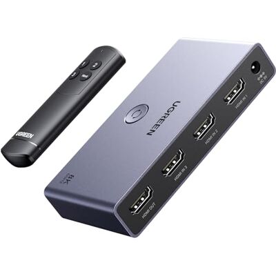 UGREEN Switch HDMI 2.1 8K 60Hz Commutateur 4K 120Hz 3 Entrées 1 Sortie 1080P Dolby Vision Atmos HDR 3D Haute Vitesse 48Gbps Compatible avec PC PS5 PS4 Switch 2 Xbox One 360 DVD TV Box Projecteur UGREEN Switch HDMI 2.1 8K 60Hz Commutateur 4K 120Hz 3 Entrées 1 Sortie 1080P Dolby Vision Atmos HDR 3D Haute Vitesse 48Gbps Compatible avec PC PS5 PS4 Switch 2 Xbox One 360 DVD TV Box Projecteur