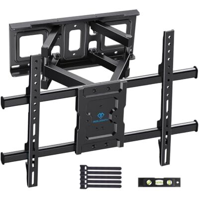 PERLESMITH Support Mural TV, pour 37-85 Pouces (94-216cm) TVs Jusqu'à 60kg Double Bras Robuste, Fixation TV Mural Orientable et Inclinable 55 65 Pouces, Max VESA 600x400mm PERLESMITH Support Mural TV, pour 37-85 Pouces (94-216cm) TVs Jusqu'à 60kg Double Bras Robuste, Fixation TV Mural Orientable et Inclinable 55 65 Pouces, Max VESA 600x400mm
