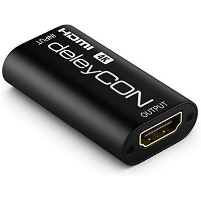 deleyCON 4K HDMI 2.0 Repeater Signal Amplifier Socket 4K UHD 2160p@60Hz Full HD 1080p@60Hz HDR HDCP 2.2 18Gbps 3D deleyCON 4K HDMI 2.0 Repeater Signal Amplifier Socket 4K UHD 2160p@60Hz Full HD 1080p@60Hz HDR HDCP 2.2 18Gbps 3D