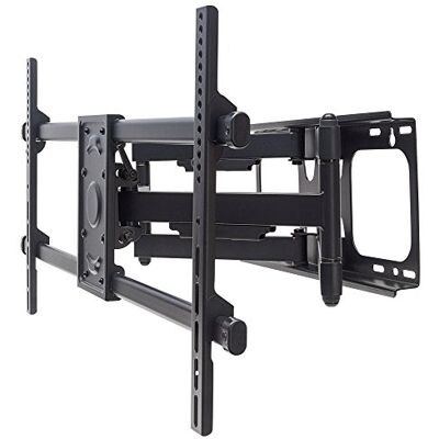Manhattan 461290 Support mural universel inclinable et pivotant pour écrans plats et incurvés de 37" à 90" en acier robuste Noir Manhattan 461290 Support mural universel inclinable et pivotant pour écrans plats et incurvés de 37" à 90" en acier robuste Noir