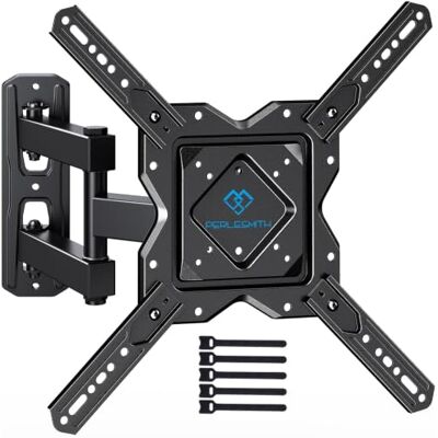 PERLESMITH Support mural et tv pour écrans 26-60 Pouces (66-152cm), Support Orientable et Inclinable Peut Contenir Jusqu'à 35kg, Fixation Max. VESA 400x400mm PERLESMITH Support mural et tv pour écrans 26-60 Pouces (66-152cm), Support Orientable et Inclinable Peut Contenir Jusqu'à 35kg, Fixation Max. VESA 400x400mm