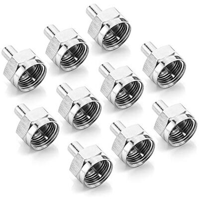 deleyCON Sat F Terminateur (F-Connector) Résistance Finale à la Fin de F-Jack (Multicommutateur, LNB, Tuner, Boîtes) 75 Ohms 10 Pièces D'argent deleyCON Sat F Terminateur (F-Connector) Résistance Finale à la Fin de F-Jack (Multicommutateur, LNB, Tuner, Boîtes) 75 Ohms 10 Pièces D'argent