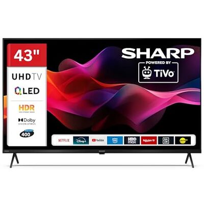 Sharp TiVo 43HM5745E Téléviseur QLED Smart TV, 43 ", 4K, avec Dolby Vision HDR, Dolby Atmos et triple tuner, QLED TV 43HM5745E (2026) Sharp TiVo 43HM5745E Téléviseur QLED Smart TV, 43 ", 4K, avec Dolby Vision HDR, Dolby Atmos et triple tuner, QLED TV 43HM5745E (2026)