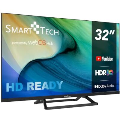 Smart Tech TV LED HD 32' (80 cm) Smart TV Web OS-32HW01V3- Molotov, Netflix, Prime Video, 3xHDMI 2xUSB -Dolby Audio Smart Tech TV LED HD 32' (80 cm) Smart TV Web OS-32HW01V3- Molotov, Netflix, Prime Video, 3xHDMI 2xUSB -Dolby Audio