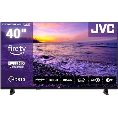 JVC Fire TV LT-40VRF3555 (2026) 40 ″, Smart TV, HDR, avec commande vocale Alexa et triple tuner, LED JVC Fire TV LT-40VRF3555 (2026) 40 ″, Smart TV, HDR, avec commande vocale Alexa et triple tuner, LED