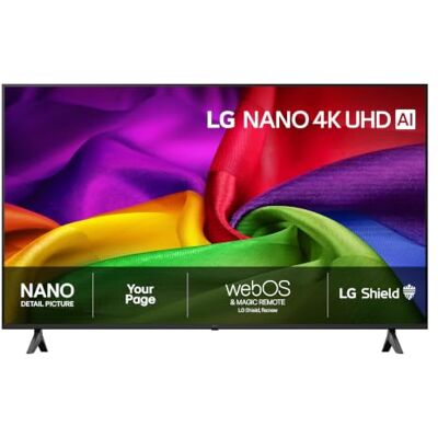 LG 55NU800B6LA TV 55", 4K Nanodéfinition AI, Smart TV, WebOS 25 (actualisable), processeur Alpha 7 Gen9 AI, 144 Hz, HDR10 et Dolby Digital Plus, Magic Remote, Alexa/Google Assistant, Noir LG 55NU800B6LA TV 55", 4K Nanodéfinition AI, Smart TV, WebOS 25 (actualisable), processeur Alpha 7 Gen9 AI, 144 Hz, HDR10 et Dolby Digital Plus, Magic Remote, Alexa/Google Assistant, Noir