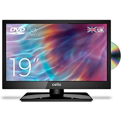 Cello C1920FS Téléviseur numérique LED 48,3 cm DVD intégré Freeview HD Récepteur satellite intégré avec HDMI et USB pour l'enregistrement à partir de TV en direct, idéal pour les petits espaces, Cello C1920FS Téléviseur numérique LED 48,3 cm DVD intégré Freeview HD Récepteur satellite intégré avec HDMI et USB pour l'enregistrement à partir de TV en direct, idéal pour les petits espaces,