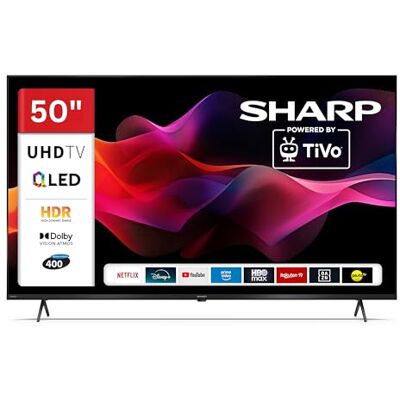 Sharp TiVo Téléviseur QLED 50HM5745E (2026) Smart TV, 50 ", 4K, UHD avec Dolby Vision HDR, Dolby Atmos et triple tuner, QLED Sharp TiVo Téléviseur QLED 50HM5745E (2026) Smart TV, 50 ", 4K, UHD avec Dolby Vision HDR, Dolby Atmos et triple tuner, QLED