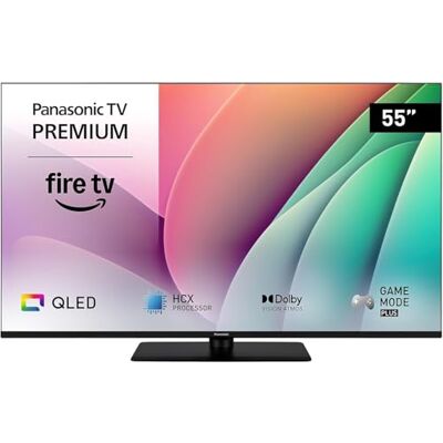 Panasonic Premium TV-55W80AEZC, série W80 55 pouces Smart, QLED 4K Ultra HD, Fire OS, Dolby Vision et Atmos, mode Game Plus, contrôle vocal Alexa, Airplay, noir Panasonic Premium TV-55W80AEZC, série W80 55 pouces Smart, QLED 4K Ultra HD, Fire OS, Dolby Vision et Atmos, mode Game Plus, contrôle vocal Alexa, Airplay, noir
