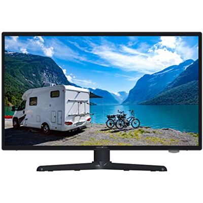 Reflexion Téléviseur LED Smart Wide Screen 24" avec barre de son pour camping-car avec DVB-T2 HD, lecteur DVD, triple tuner et adaptateur de voiture (12 V/24 V, Full HD, HDMI, USB, EPG, CI+, antenne Reflexion Téléviseur LED Smart Wide Screen 24" avec barre de son pour camping-car avec DVB-T2 HD, lecteur DVD, triple tuner et adaptateur de voiture (12 V/24 V, Full HD, HDMI, USB, EPG, CI+, antenne