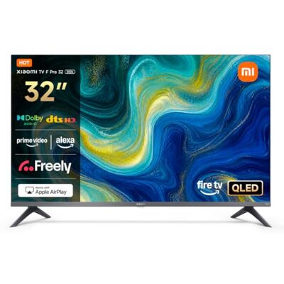 Xiaomi TV F Pro 32 32" QLED Smart TV Fire OS7 Triple Tuner DVB-C/S/S2/T/T2, Dolby Audio™, Virtual:X, HD, Commande vocale avec Alexa, compatible avec Apple AirPlay Xiaomi TV F Pro 32 32" QLED Smart TV Fire OS7 Triple Tuner DVB-C/S/S2/T/T2, Dolby Audio™, Virtual:X, HD, Commande vocale avec Alexa, compatible avec Apple AirPlay