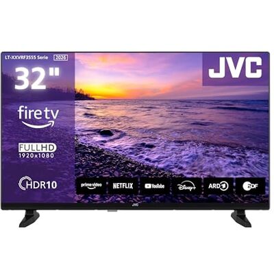 JVC Fire TV, Full HD, Smart TV, HDR, 32", avec commande vocale Alexa et triple tuner, LED LT-32VRF3555 (2026) JVC Fire TV, Full HD, Smart TV, HDR, 32", avec commande vocale Alexa et triple tuner, LED LT-32VRF3555 (2026)