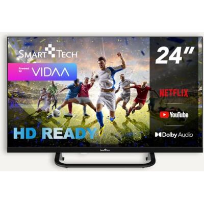 Smart Tech TV LED HD 24' (60 cm) 24HV02V Smart TV VIDAA Molotov, Netflix, Prime Video, Youtube- 3xHDMI 2xUSB Mode Hotel Smart Tech TV LED HD 24' (60 cm) 24HV02V Smart TV VIDAA Molotov, Netflix, Prime Video, Youtube- 3xHDMI 2xUSB Mode Hotel