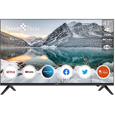 Smart Tech SMT43S10UV2L1B1 Téléviseur LED 4K UHD, HDR 10, Netflix, YouTube, netrange, navigateur Noir 108 cm (43") Smart Tech SMT43S10UV2L1B1 Téléviseur LED 4K UHD, HDR 10, Netflix, YouTube, netrange, navigateur Noir 108 cm (43")