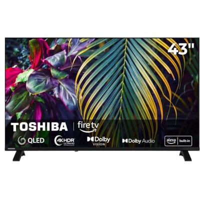 Toshiba 43QF2663DAZ Téléviseur QLED 43" Smart TV 4K UHD Amazon Fire TV Dolby Vision HDR MEMC & WCG Commande vocale Alexa 2 x HDMI Bluetooth Dolby Audio Triple tuner DVB-C/-S2/-T2 Toshiba 43QF2663DAZ Téléviseur QLED 43" Smart TV 4K UHD Amazon Fire TV Dolby Vision HDR MEMC & WCG Commande vocale Alexa 2 x HDMI Bluetooth Dolby Audio Triple tuner DVB-C/-S2/-T2