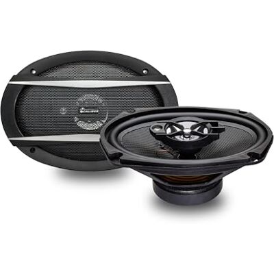Caliber Haut parleur Voiture 2x Enceinte voiture 150W FM SD USB AUX - 55W RMS support de montage inclus Noir Haut-parleur ovale 6x9 Caliber Haut parleur Voiture 2x Enceinte voiture 150W FM SD USB AUX - 55W RMS support de montage inclus Noir Haut-parleur ovale 6x9