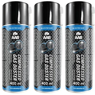 AABCOOLING 3 x Bombe Air Sec 400ml Bouteille Air Comprimé Nettoyage des Ordinateurs Dépoussiérant en Spray Enlever la Poussière Sans Odeur Aérosol Computer Cleaner Informatique Matériel AABCOOLING 3 x Bombe Air Sec 400ml Bouteille Air Comprimé Nettoyage des Ordinateurs Dépoussiérant en Spray Enlever la Poussière Sans Odeur Aérosol Computer Cleaner Informatique Matériel