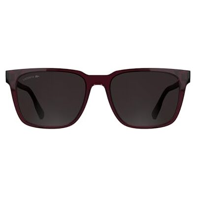 Lacoste L6077S Lunettes de soleil pour homme Bordeaux transparent avec verres solides Bordeaux foncé Lacoste L6077S Lunettes de soleil pour homme Bordeaux transparent avec verres solides Bordeaux foncé