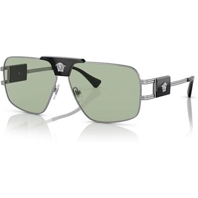 Versace Lunettes de Soleil VE 2251 Gunmetal/Green 63/12/145 homme Versace Lunettes de Soleil VE 2251 Gunmetal/Green 63/12/145 homme