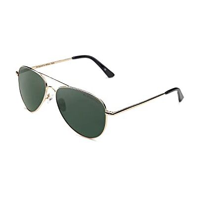 CLANDESTINE Pilot Lunettes de Soleil Mixte, Sanyo Collection Exclusive A10 Or Nylon Hd Vert Foncé, taille unique CLANDESTINE Pilot Lunettes de Soleil Mixte, Sanyo Collection Exclusive A10 Or Nylon Hd Vert Foncé, taille unique