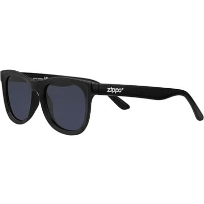 Zippo Lunettes de soleil unisexe UV400 Catégorie 3 Monture en polycarbonate Verres de protection 51 mm, Noir Zippo Lunettes de soleil unisexe UV400 Catégorie 3 Monture en polycarbonate Verres de protection 51 mm, Noir
