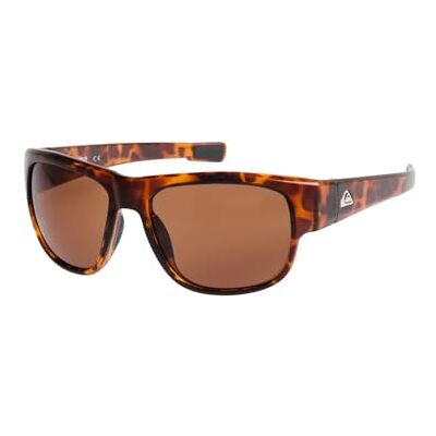 Quiksilver Lunettes de pompage de soleil pour homme, tortue brillante/marron, taille unique Quiksilver Lunettes de pompage de soleil pour homme, tortue brillante/marron, taille unique