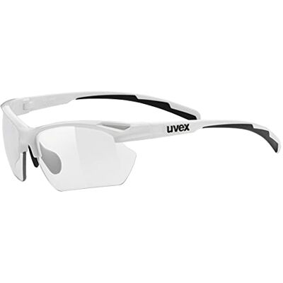 Uvex Sportstyle 802V Small Lunettes de soleil de sport pour homme et femme Verres autoteints Technologie anti-buée Blanc/fumé Taille Unique Uvex Sportstyle 802V Small Lunettes de soleil de sport pour homme et femme Verres autoteints Technologie anti-buée Blanc/fumé Taille Unique