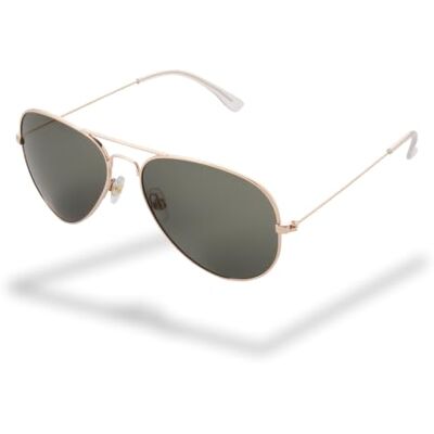 Foster Grant Sunsentials by aviator zonnebril dames goud – metalen montuur polycarbonaat groene glazen UV400-bescherming licht krasvrij en stootbestendig Foster Grant Sunsentials by aviator zonnebril dames goud – metalen montuur polycarbonaat groene glazen UV400-bescherming licht krasvrij en stootbestendig