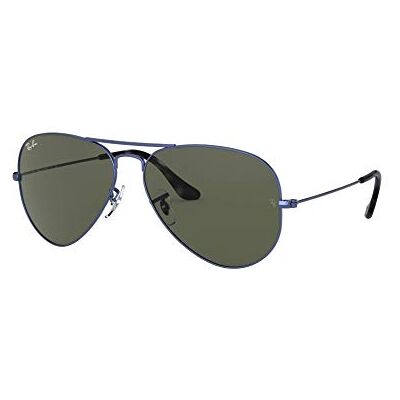Ray-Ban RB3025 Aviateur classique polarisé, Blue/Metal, 58.0 Ray-Ban RB3025 Aviateur classique polarisé, Blue/Metal, 58.0