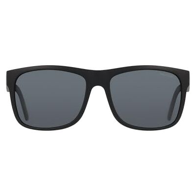 Nautica N919SP Lunettes de soleil pour homme Noir mat avec verres polarisés fumés Nautica N919SP Lunettes de soleil pour homme Noir mat avec verres polarisés fumés
