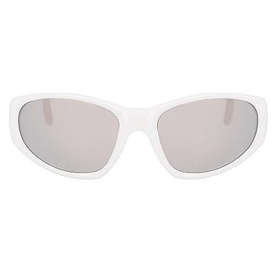 Dragon Lunettes de soleil homme, Blanc avec lentille polarisée aux ions argentés, taille unique Dragon Lunettes de soleil homme, Blanc avec lentille polarisée aux ions argentés, taille unique