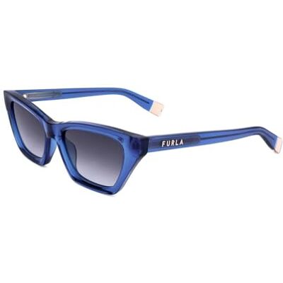 Furla Lunettes de Soleil SFU777V Shiny transparent blue 53/18/140 Femme Furla Lunettes de Soleil SFU777V Shiny transparent blue 53/18/140 Femme