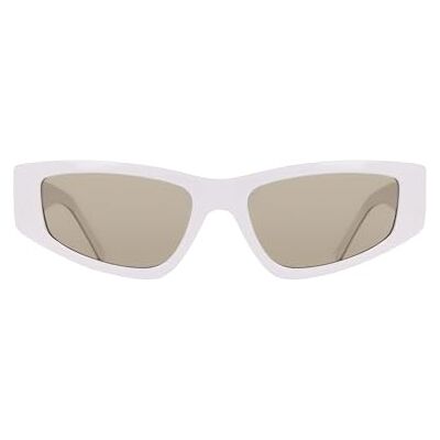 DKNY DK560S Lunettes de soleil pour femme Blanc fumé avec verres argentés DKNY DK560S Lunettes de soleil pour femme Blanc fumé avec verres argentés
