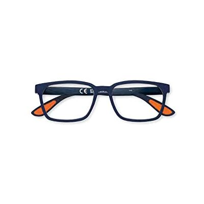 Zippo Lunettes de lecture à touche Soft Touch ®, faites avec un cadre de lignes douces, idéale pour les hommes et les femmes, dioptre +1,00, couleur bleue, vente aux enchères interne orange Zippo Lunettes de lecture à touche Soft Touch ®, faites avec un cadre de lignes douces, idéale pour les hommes et les femmes, dioptre +1,00, couleur bleue, vente aux enchères interne orange