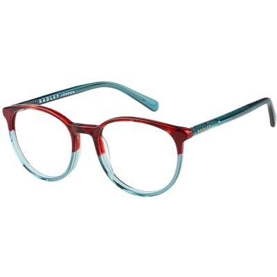 RADLEY Monture de lunettes RDO-6043-160, souple, ronde, en rouge/turquoise, fabriquée en acétate, Rouge turquoise, 49 RADLEY Monture de lunettes RDO-6043-160, souple, ronde, en rouge/turquoise, fabriquée en acétate, Rouge turquoise, 49