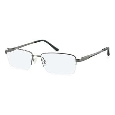 Hero HRO-4293 Cadre de prescription optique pour homme, gris métallisé, 53, gris, 53 Hero HRO-4293 Cadre de prescription optique pour homme, gris métallisé, 53, gris, 53